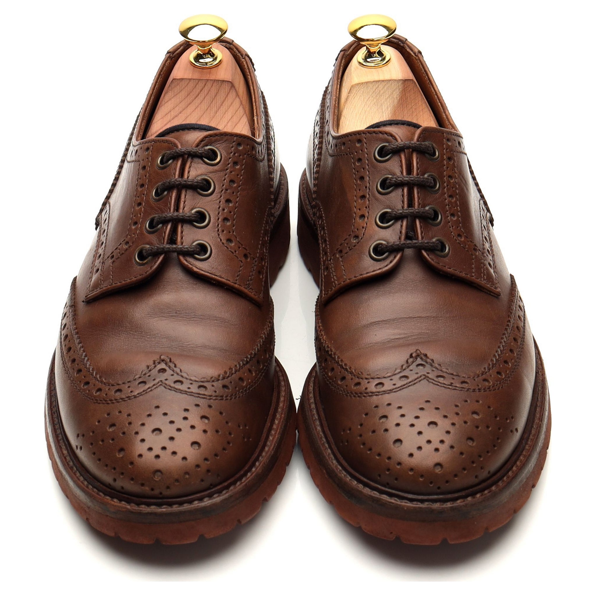 Brunello Cucinelli derbies brogues cuir marron UK 7