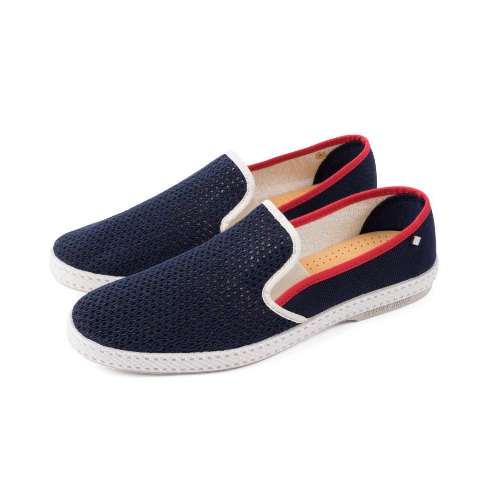 Rivieras Classic Match espadrilles marine mesh coton