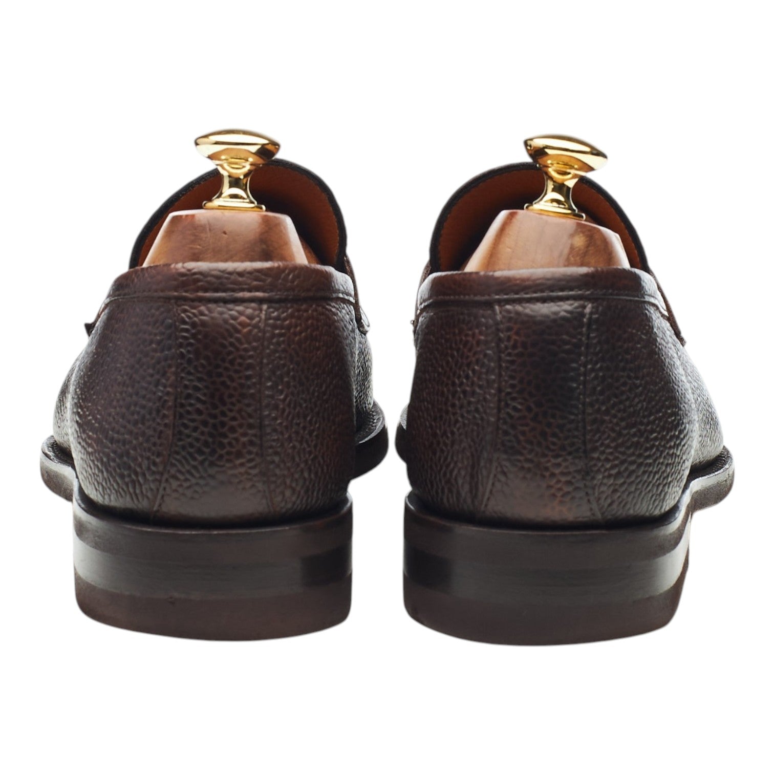 Bontoni Principe mocassins cuir grainé marron pointure UK 10.5