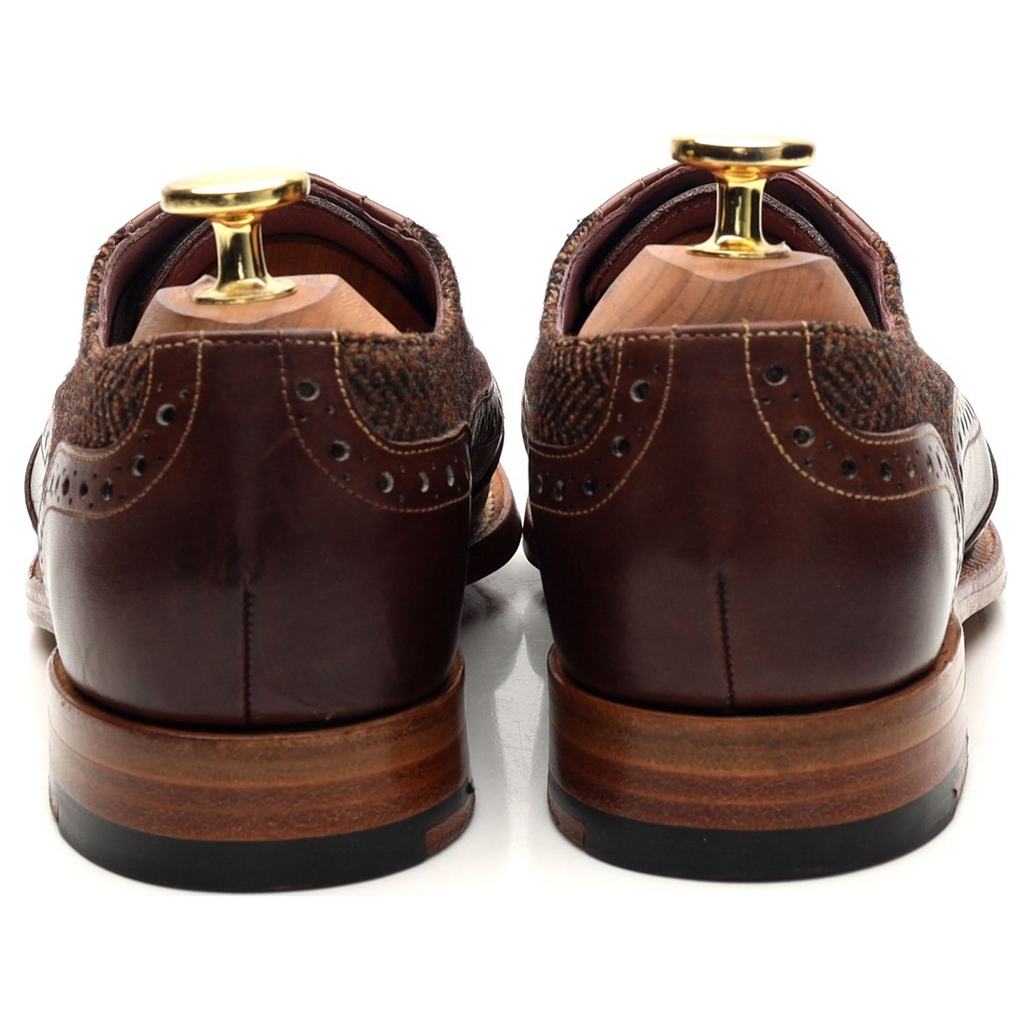 Barker Freya oxford femme cuir marron UK3 tweed