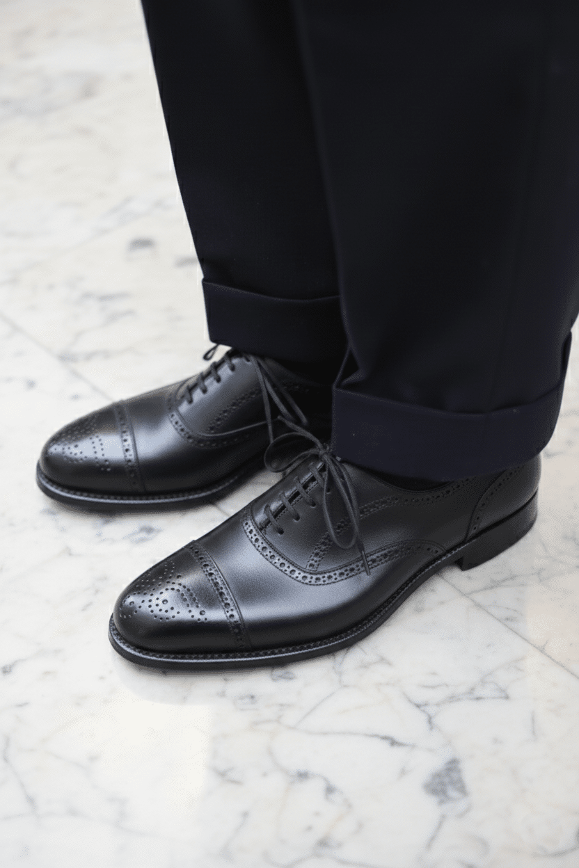 Malfroid Rosewood II richelieu cuir noir Goodyear