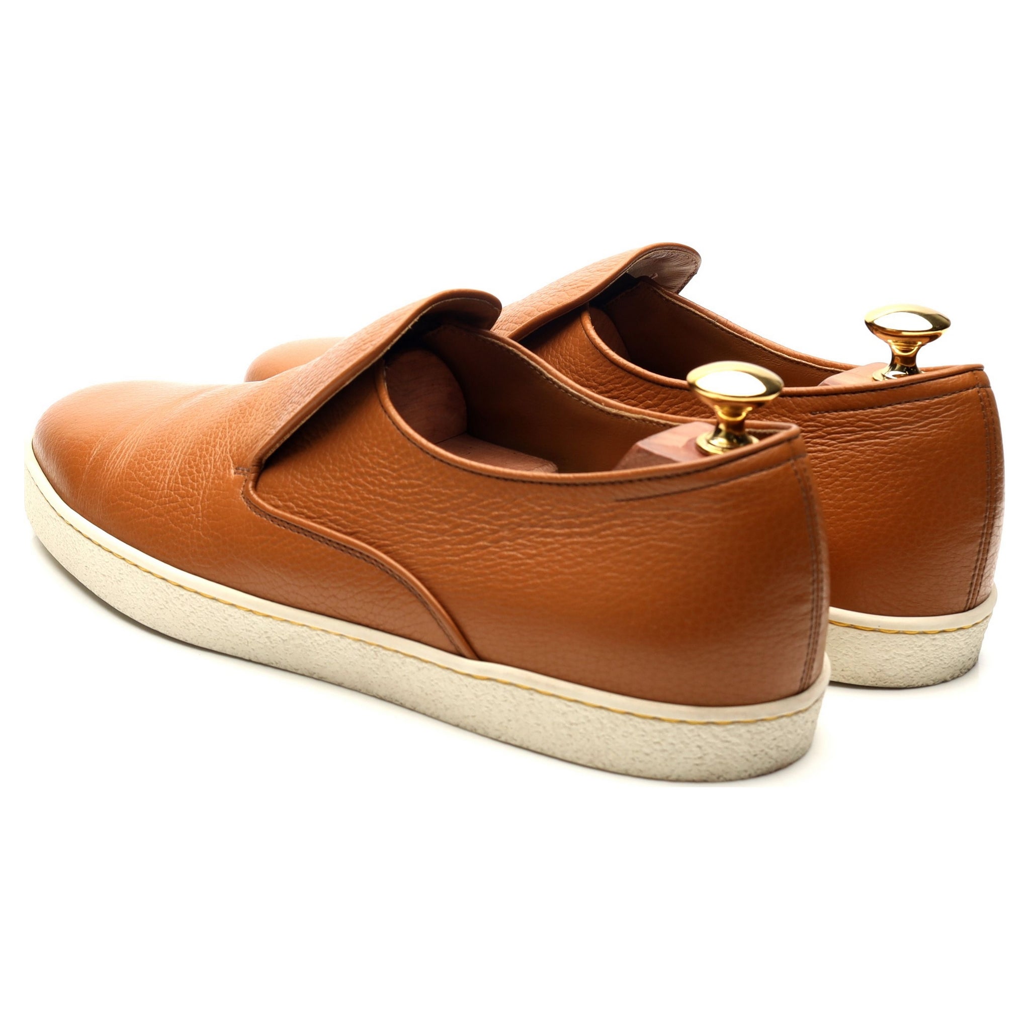 John Lobb Haven sneakers cuir marron clair UK 8.5