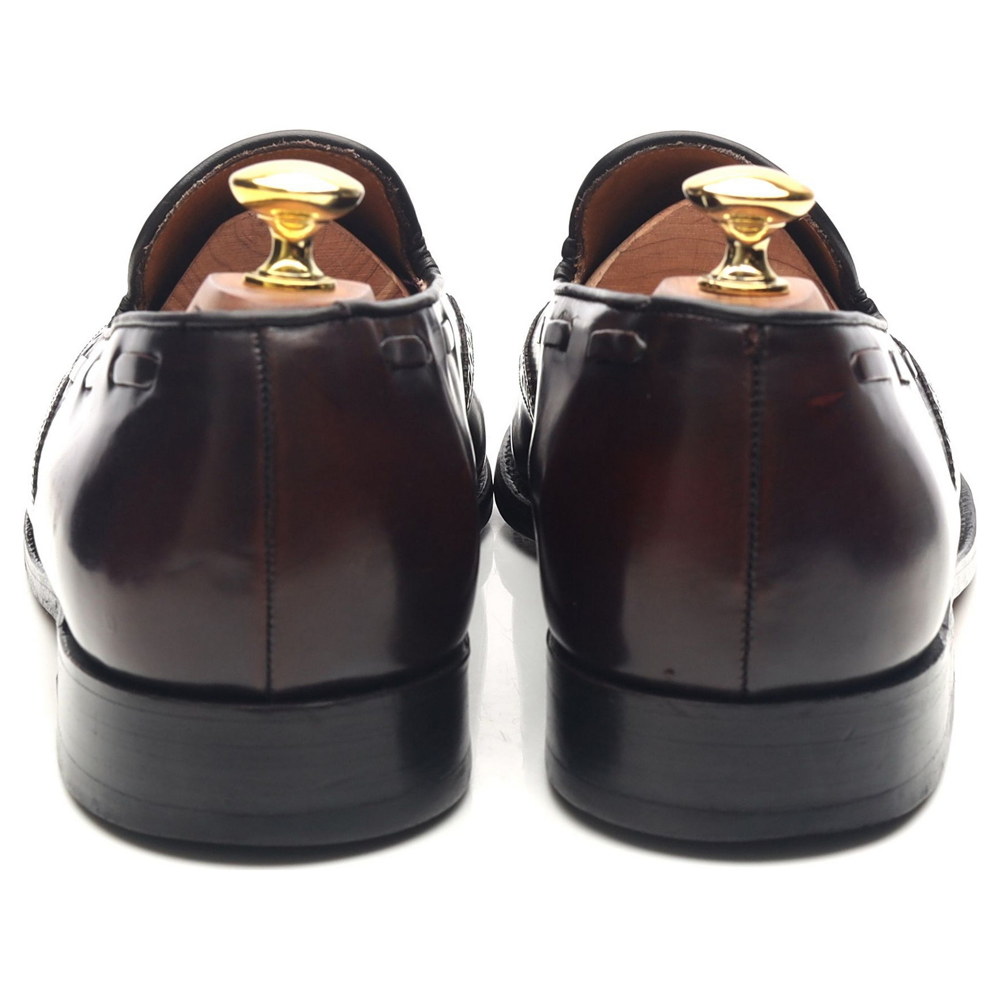 Barker Clive mocassins glands cuir bordeaux UK 8 F brogué