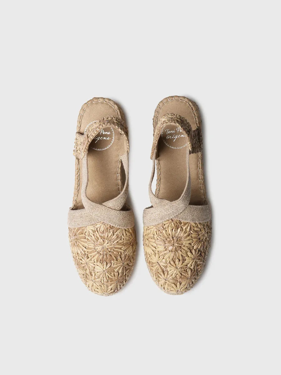 Toni Pons Terra-RF espadrilles compensées raphia floral