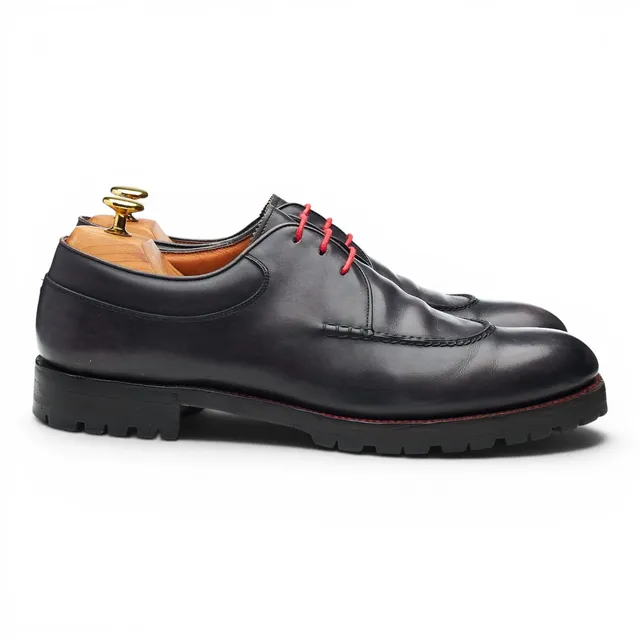 Berluti derby cuir gris foncé UK 9