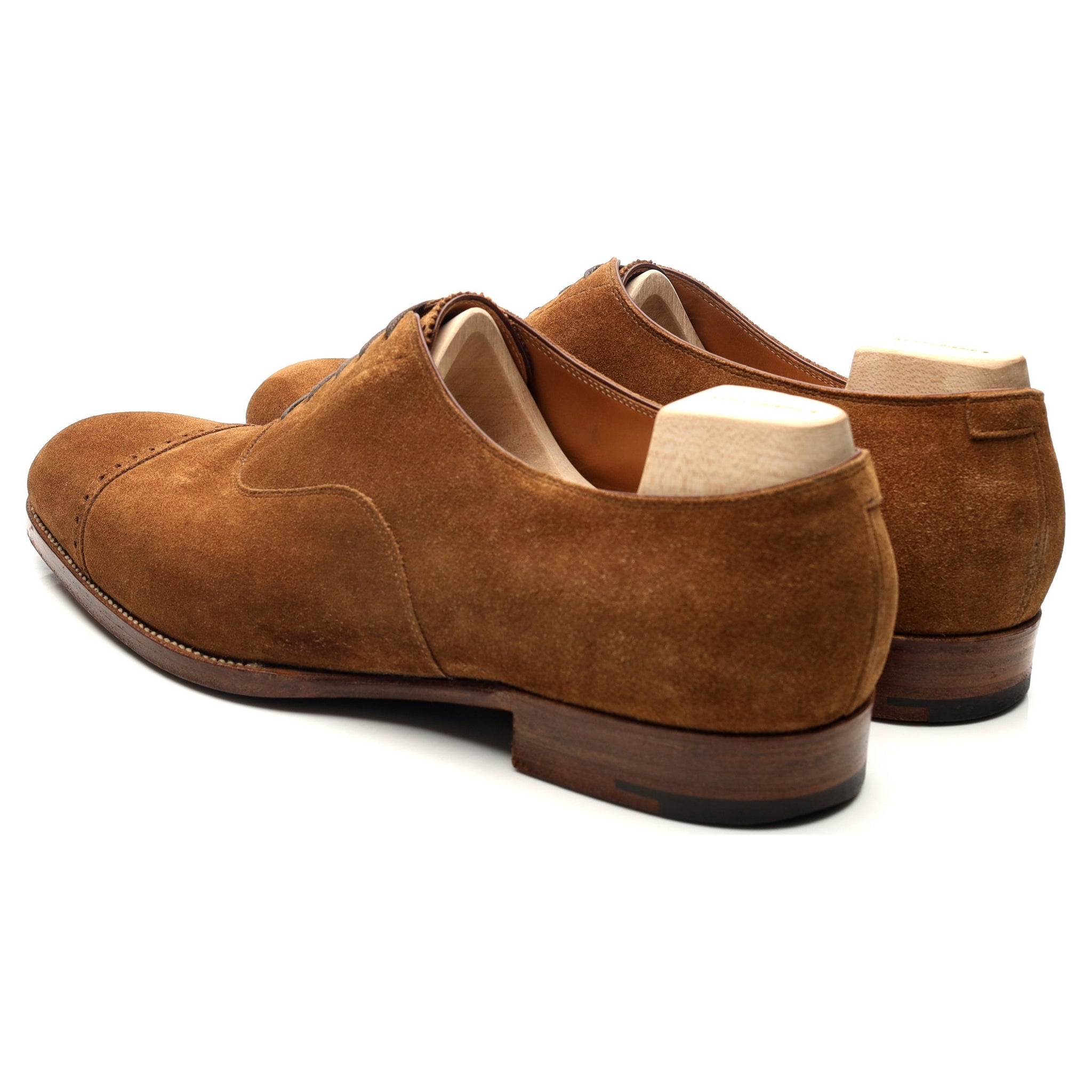 Drake's richelieu demi-brogue daim marron pointure 10 UK