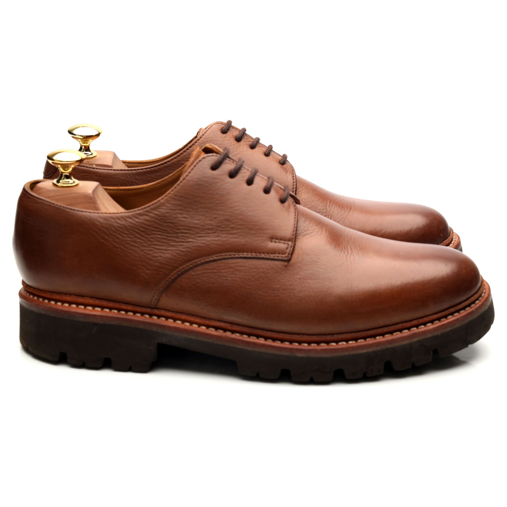 Grenson Curt derby cuir marron grainé pointure UK 8