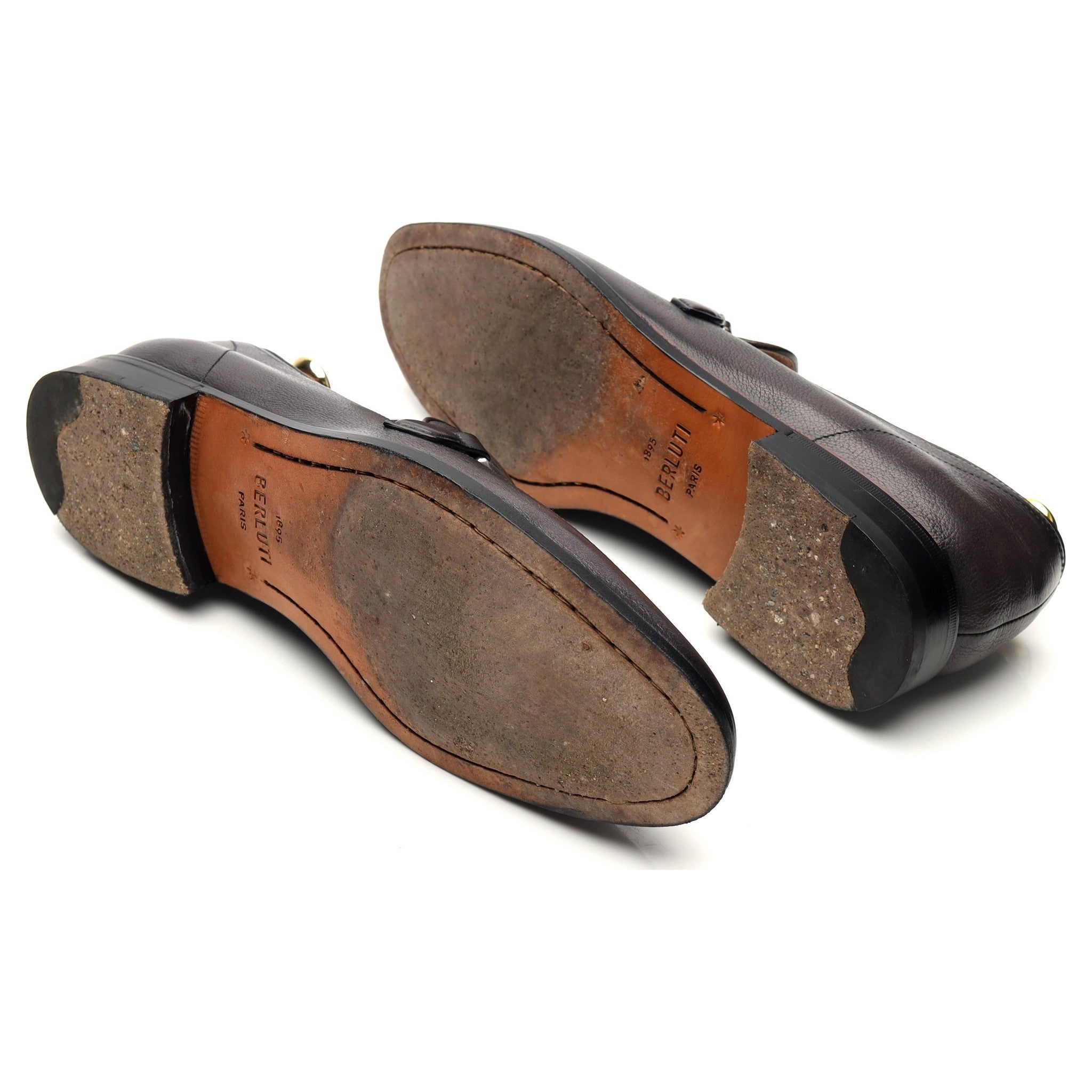 Berluti B Volute mocassins cuir gris UK 8 patiné