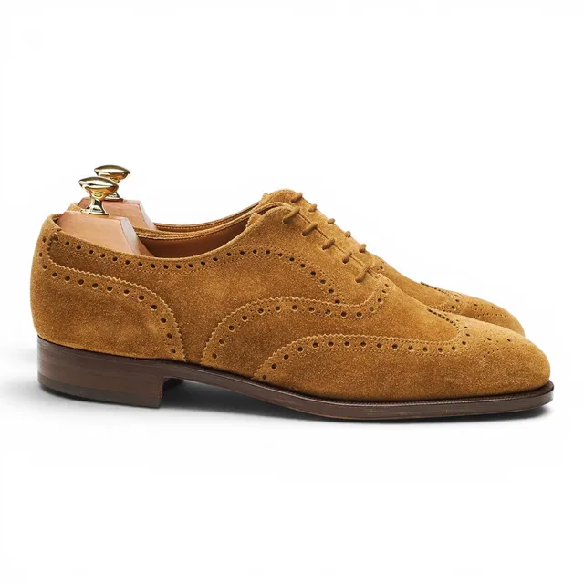 Crockett & Jones Ludgate richelieu daim tabac UK 9