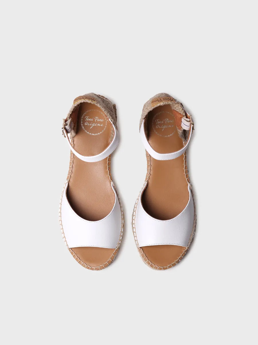 Toni Pons Briella-P espadrille cuir blanc 4,5 cm