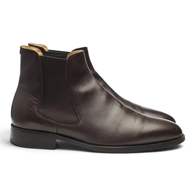 Baudoin & Lange Wall bottines chelsea cuir marron foncé UK 8