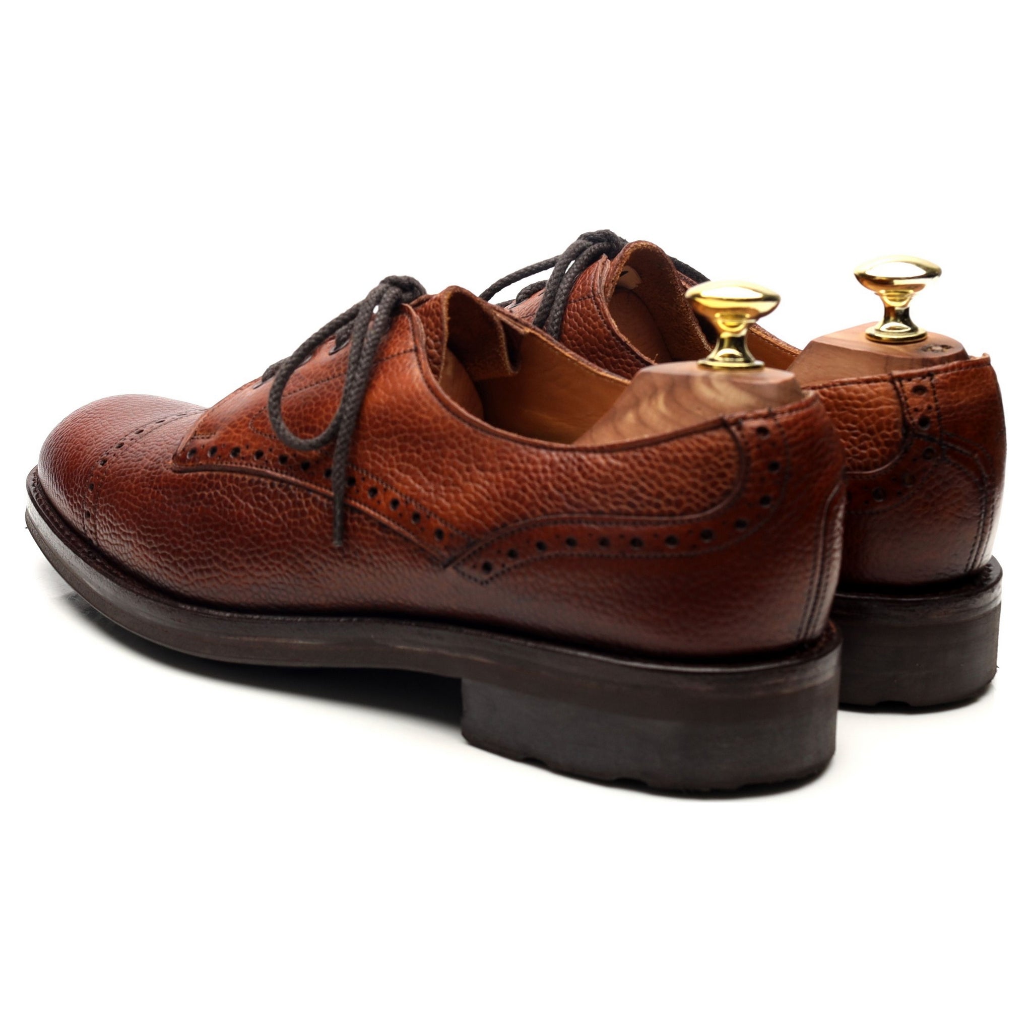 Holland & Holland derby cuir grainé marron 8 UK