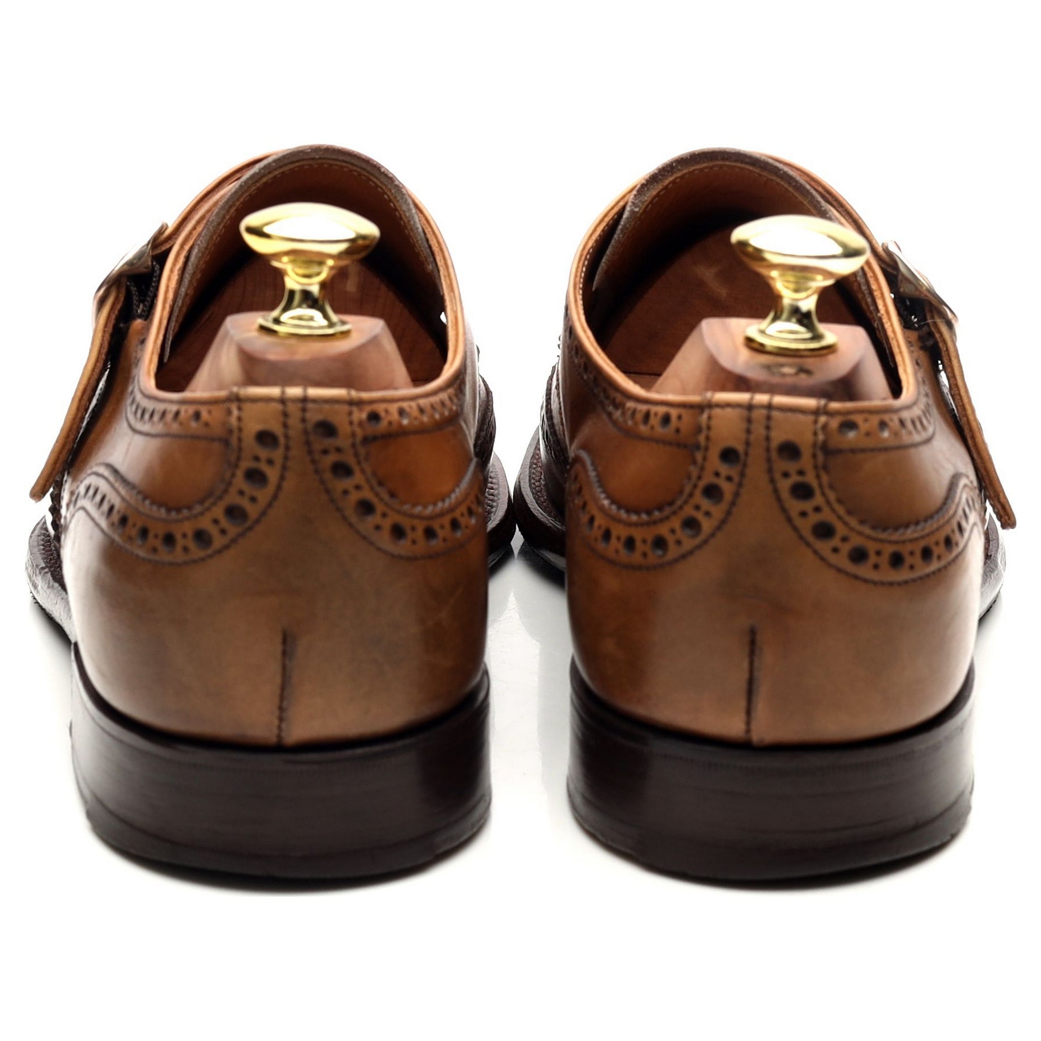 Cheaney Humphrey chaussures monk cuir marron pointure 7