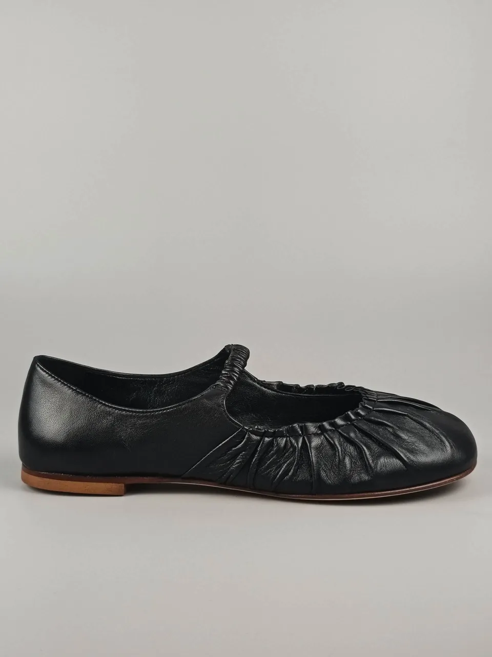 Lorena Paggi Nappa Glove ballerine cuir noir