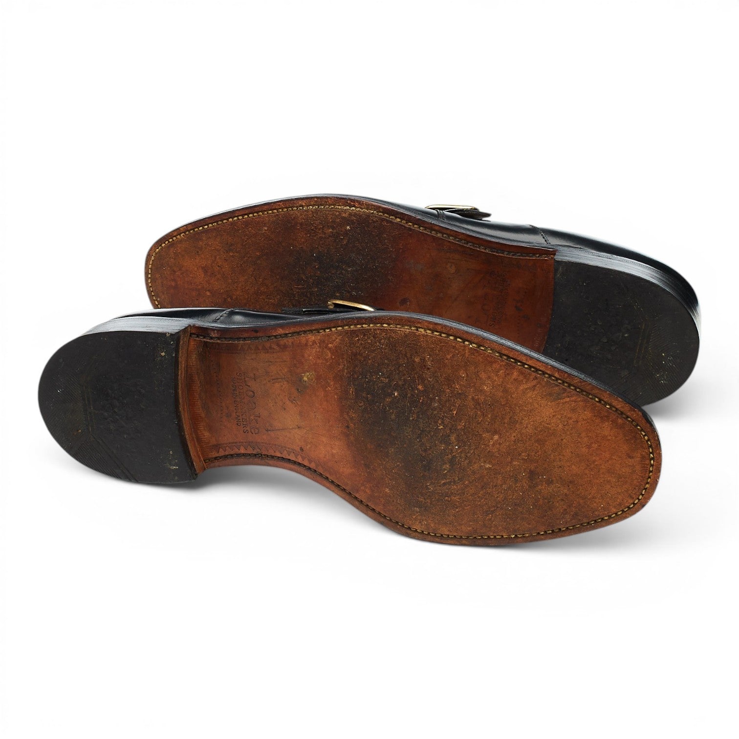 Loake Paisley chaussures monk cuir noir UK 11