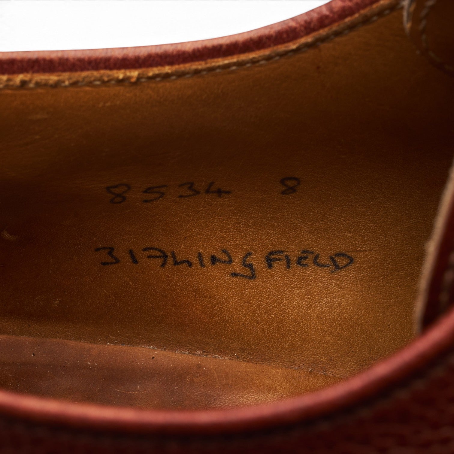 Cordings Lingfield derby cuir grainé marron UK 8 gomme