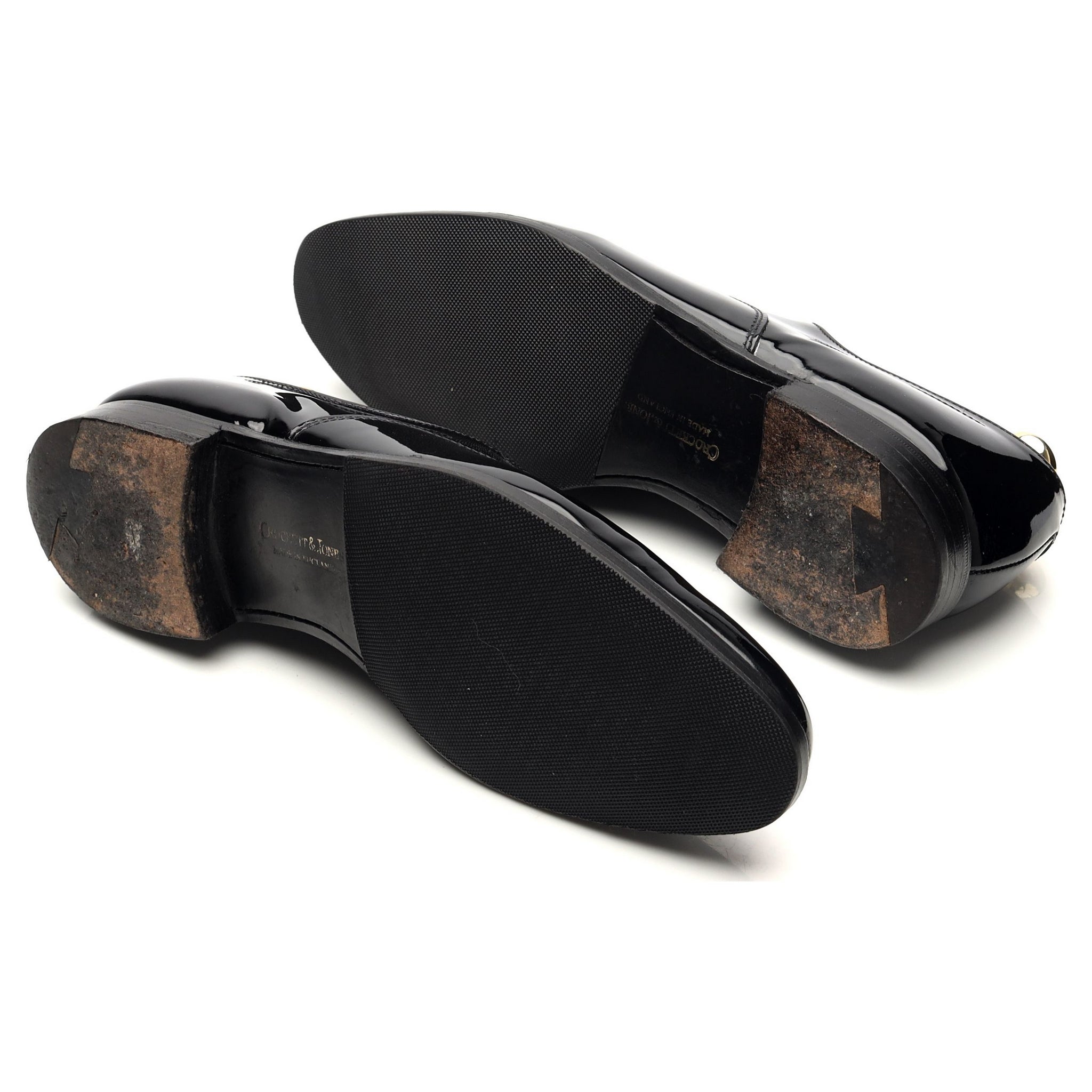 Crockett & Jones Overton richelieu verni noir UK 6.5