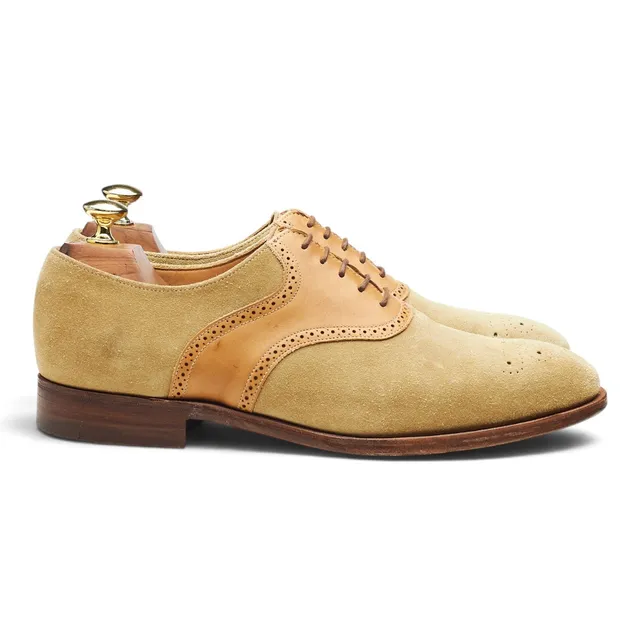 Peal & Co richelieu saddle daim beige UK 7,5
