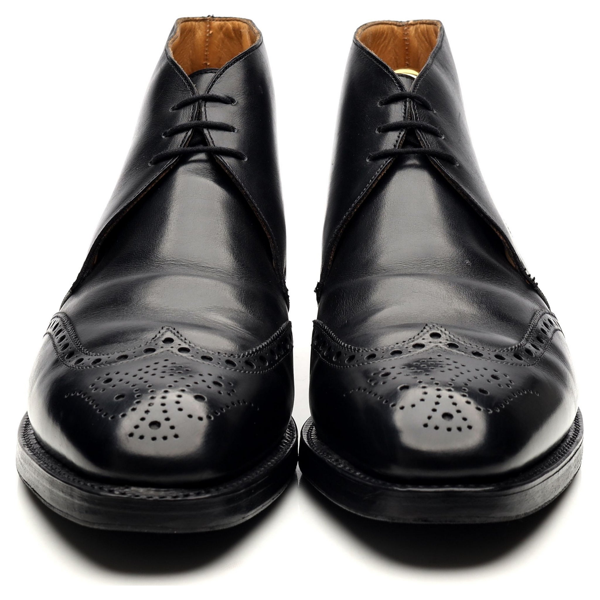 Crockett & Jones boots chukka cuir noir pointure UK 10