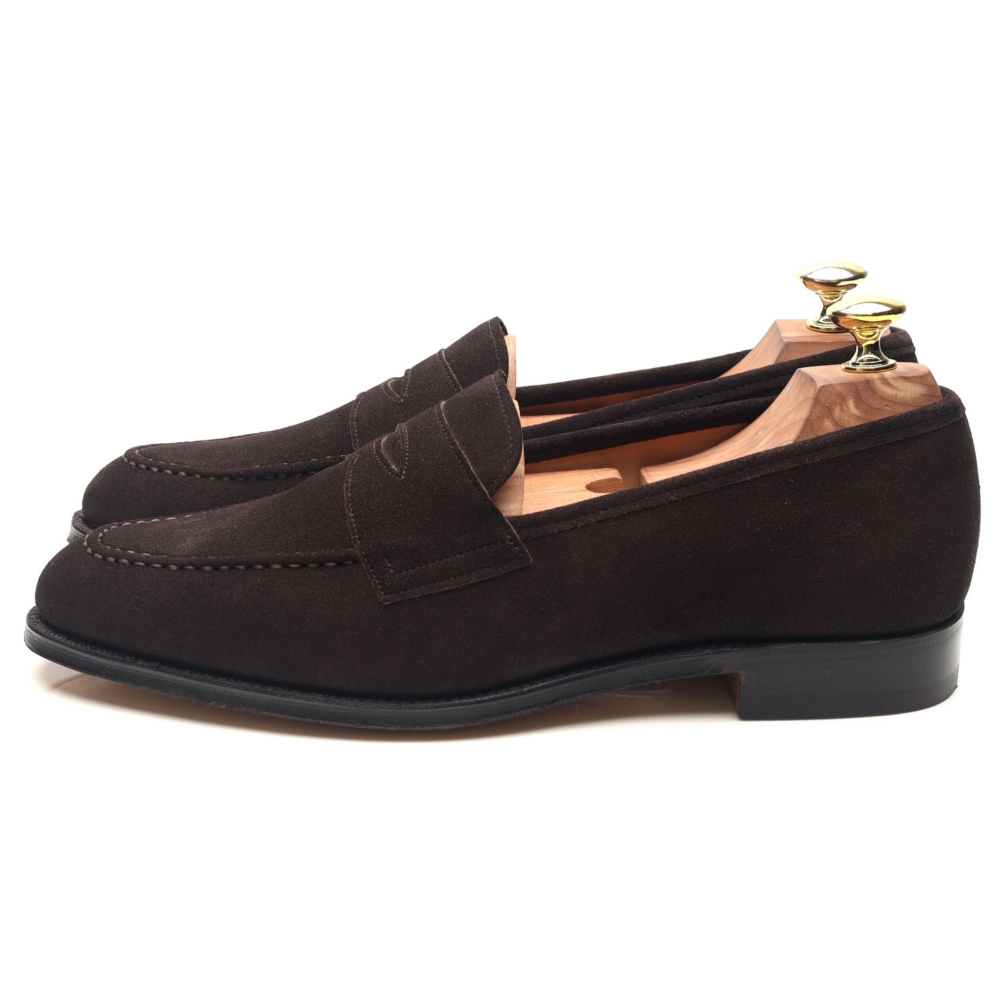 Cheaney Ebury mocassin daim marron foncé UK 7.5
