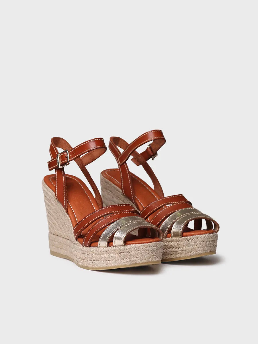 Toni Pons Octavia espadrilles cuir platine compensées 10 cm
