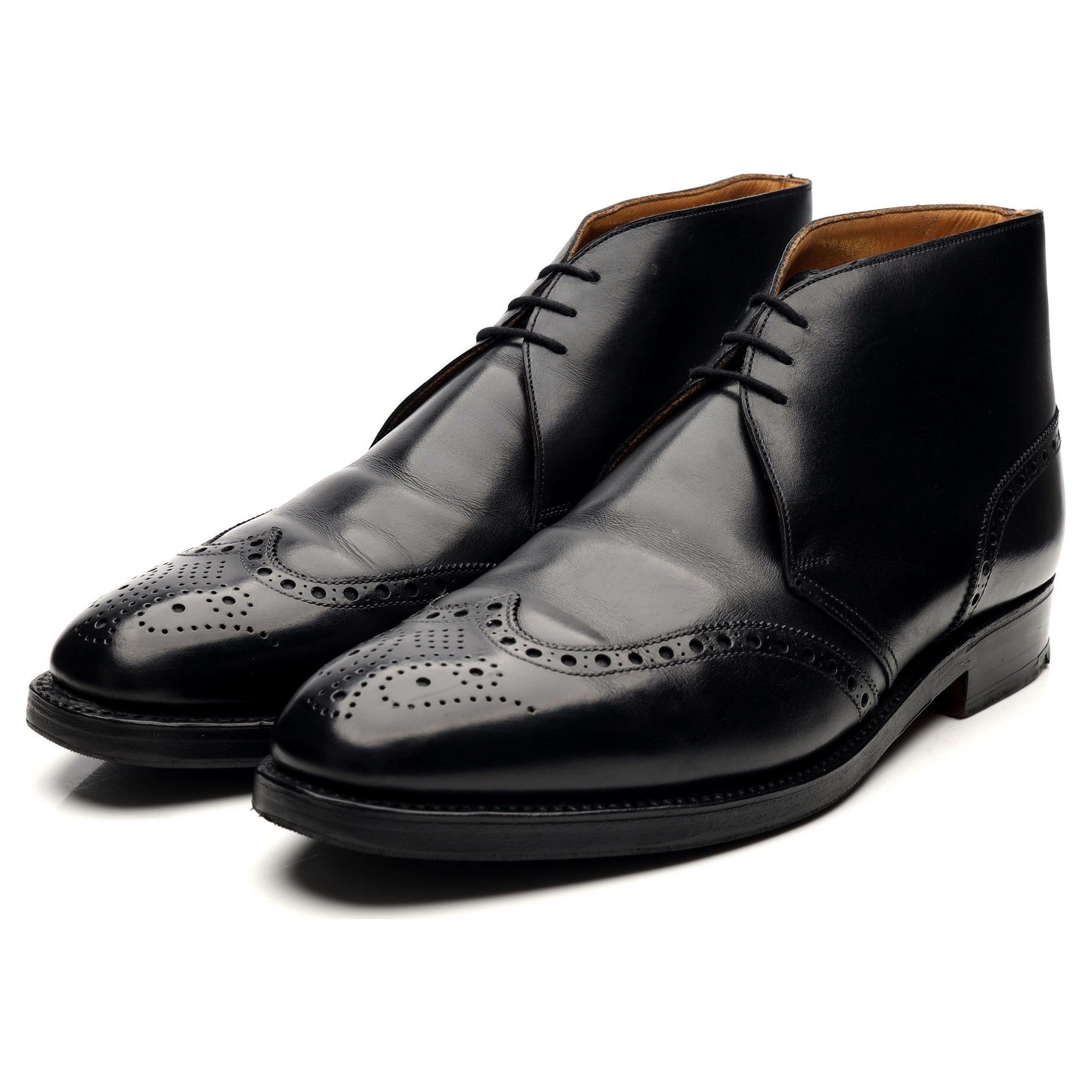 Crockett & Jones boots chukka cuir noir pointure UK 10