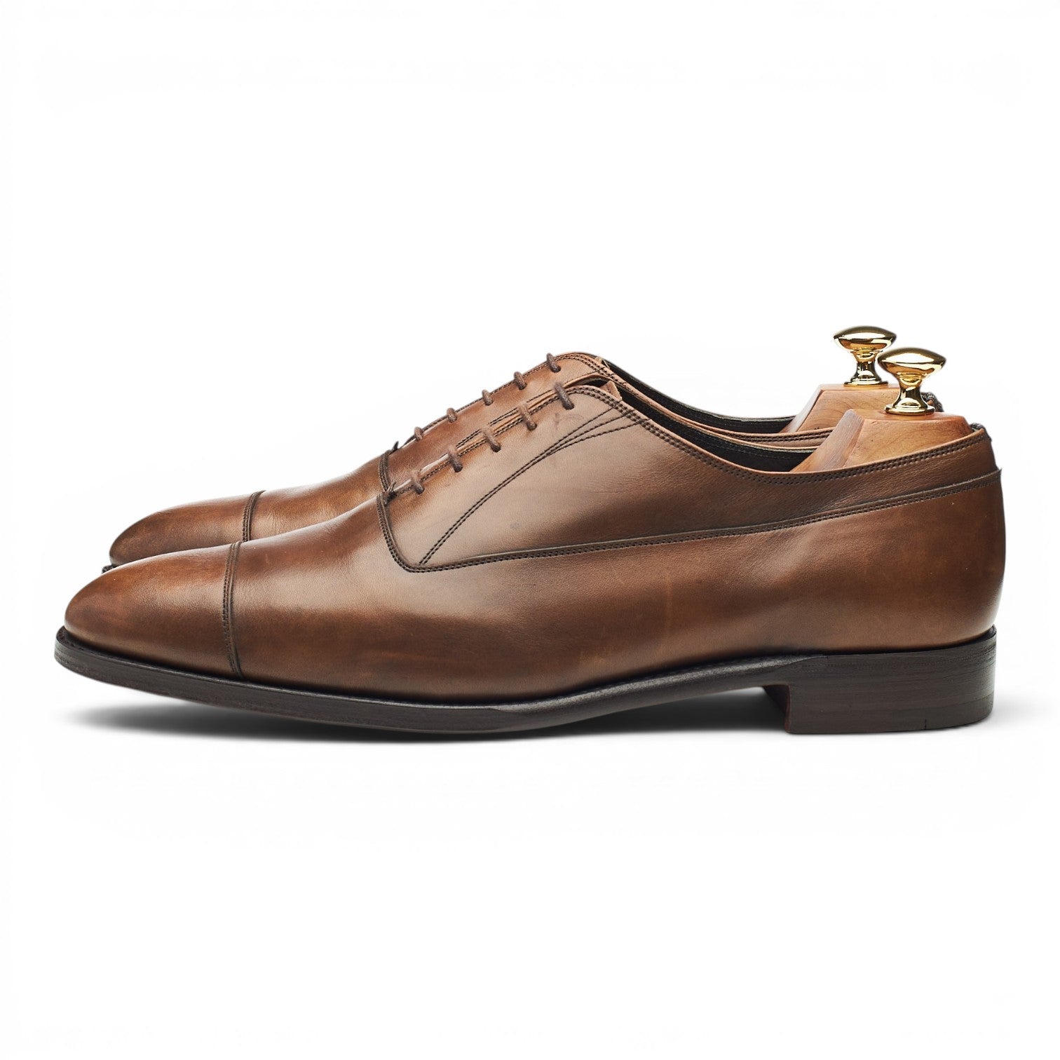 Gieves & Hawkes chaussures oxford cuir marron UK 9
