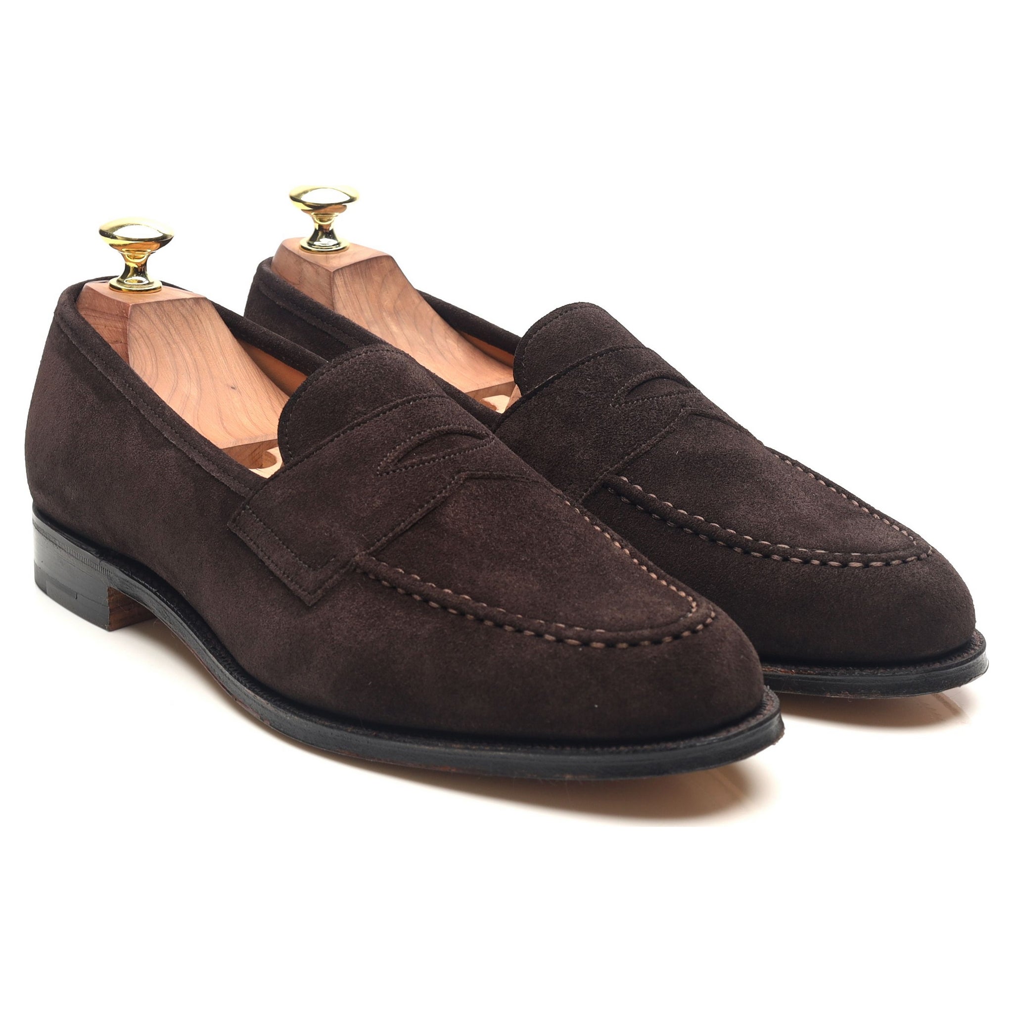 Cheaney Ebury mocassin daim marron foncé UK 7.5