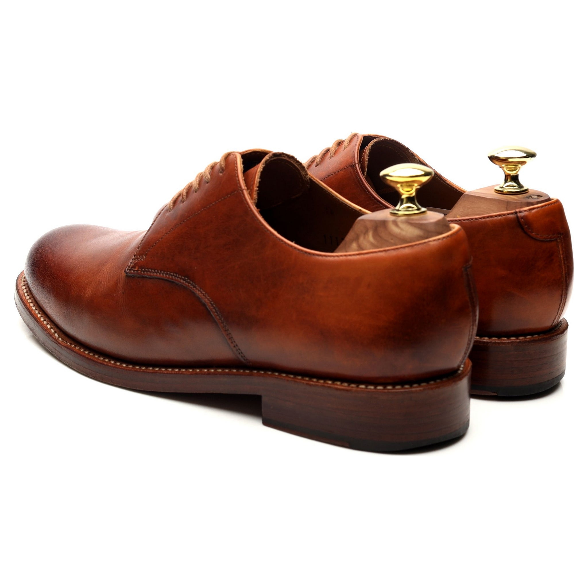 Grenson Curt Derby Cuir Fauve Patiné Pointure UK 7