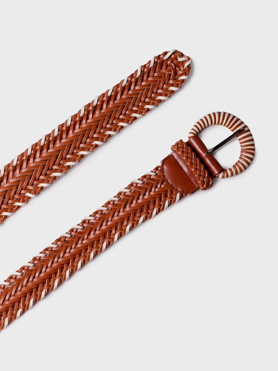 Toni Pons Nikita ceinture tressée boucle ronde femme