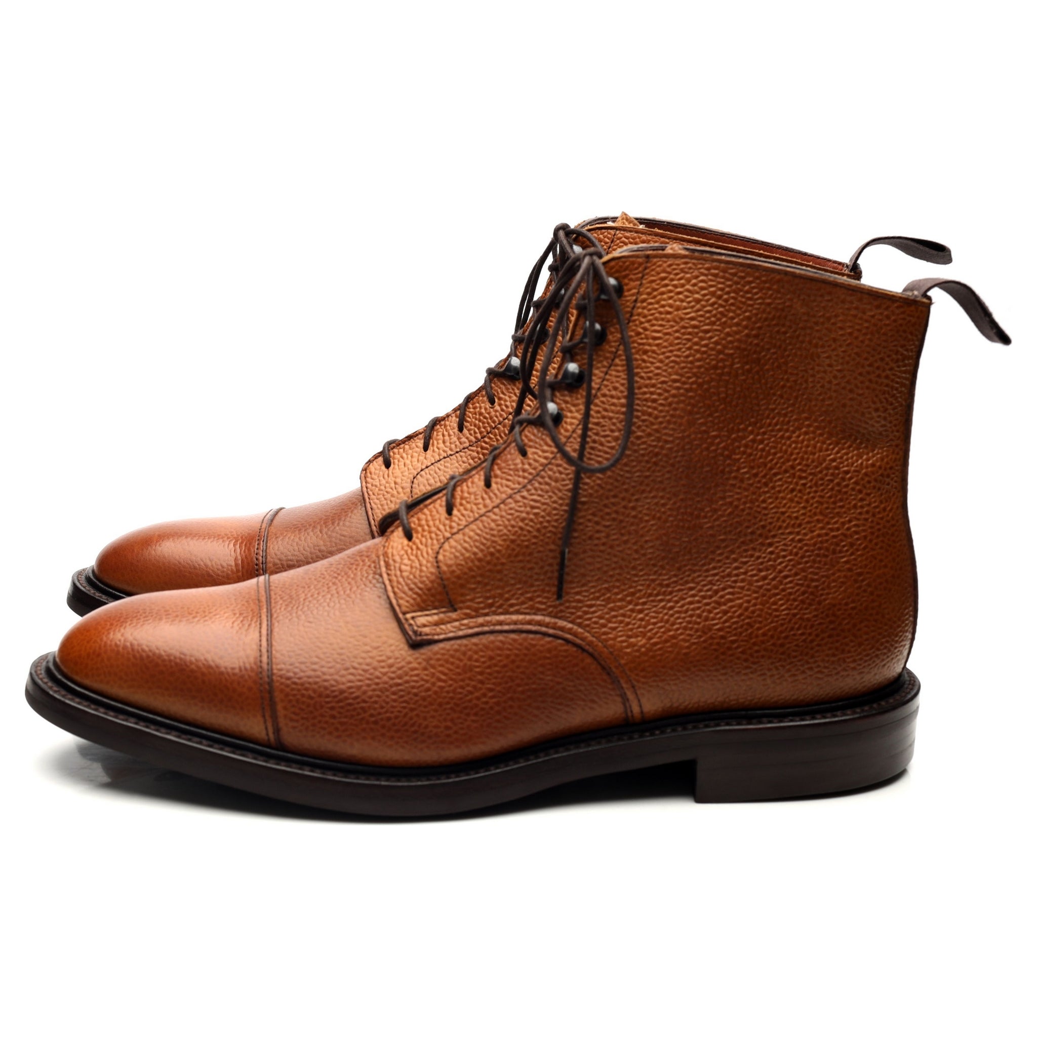 George Cleverley Taron bottines cuir marron grainé UK 10