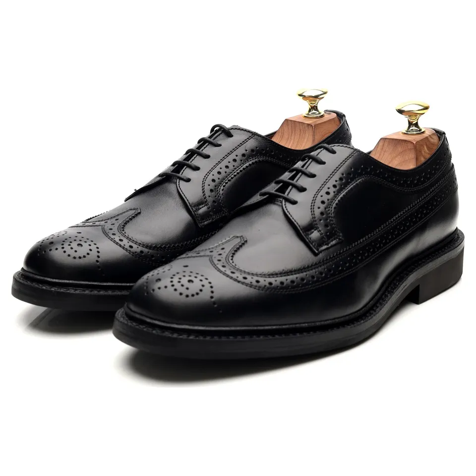 Sanders Kingston derby brogues cuir noir pointure UK 7,5