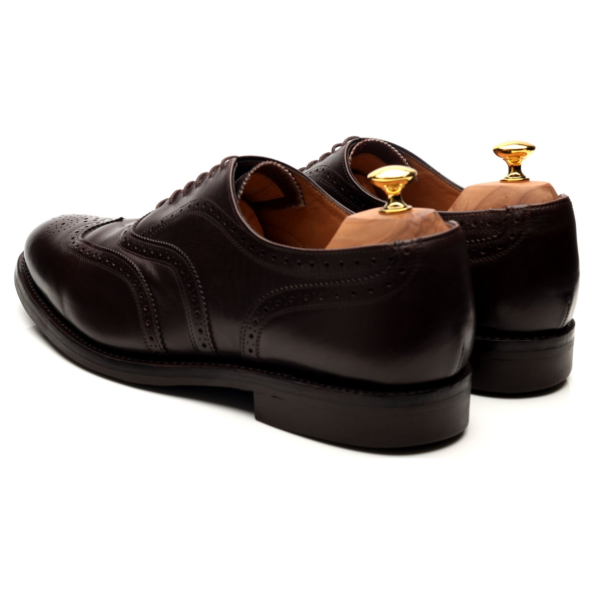 Sanders Oslo brogues cuir marron UK 12 semelle gomme
