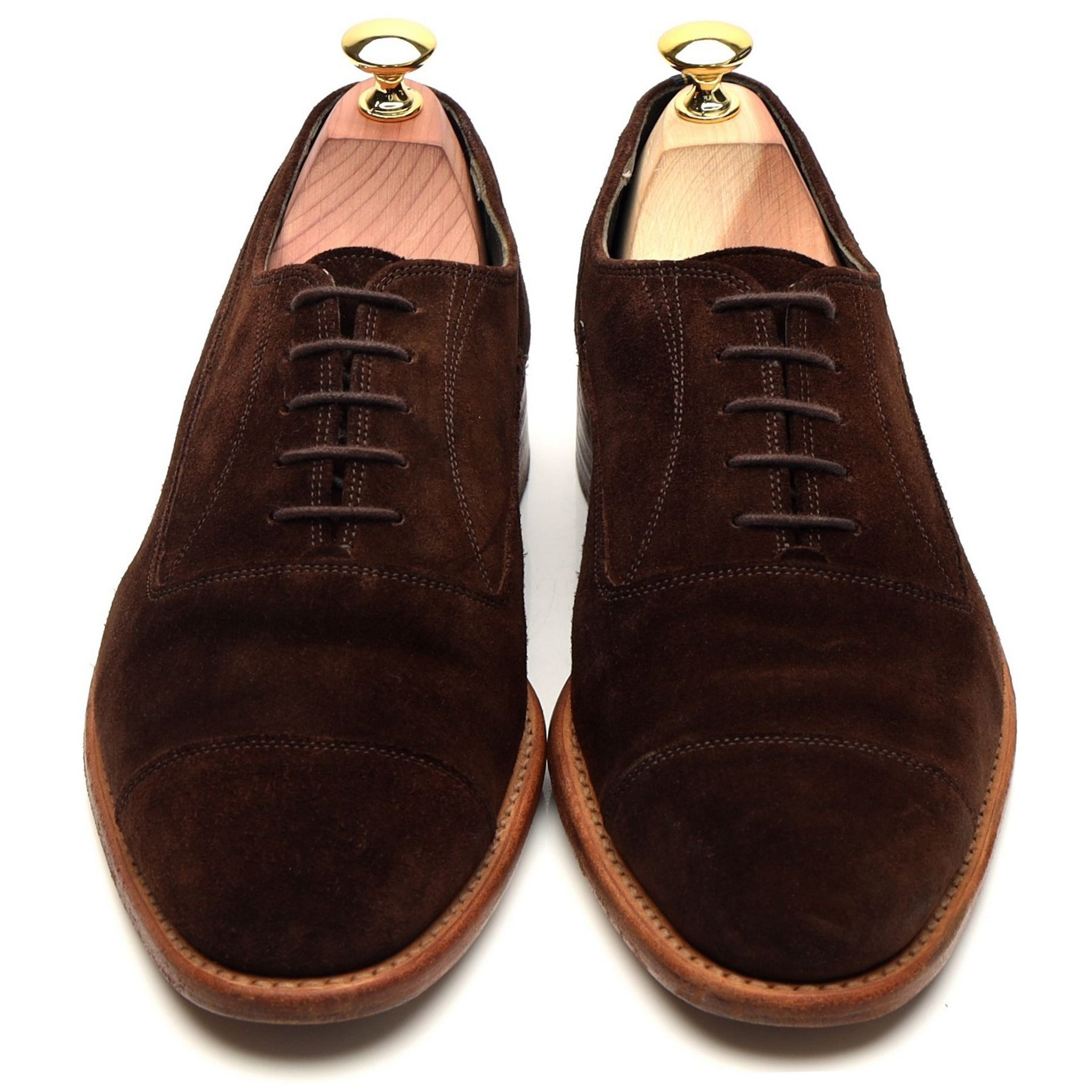 Cheaney Oxford chaussures suède marron foncé UK 7