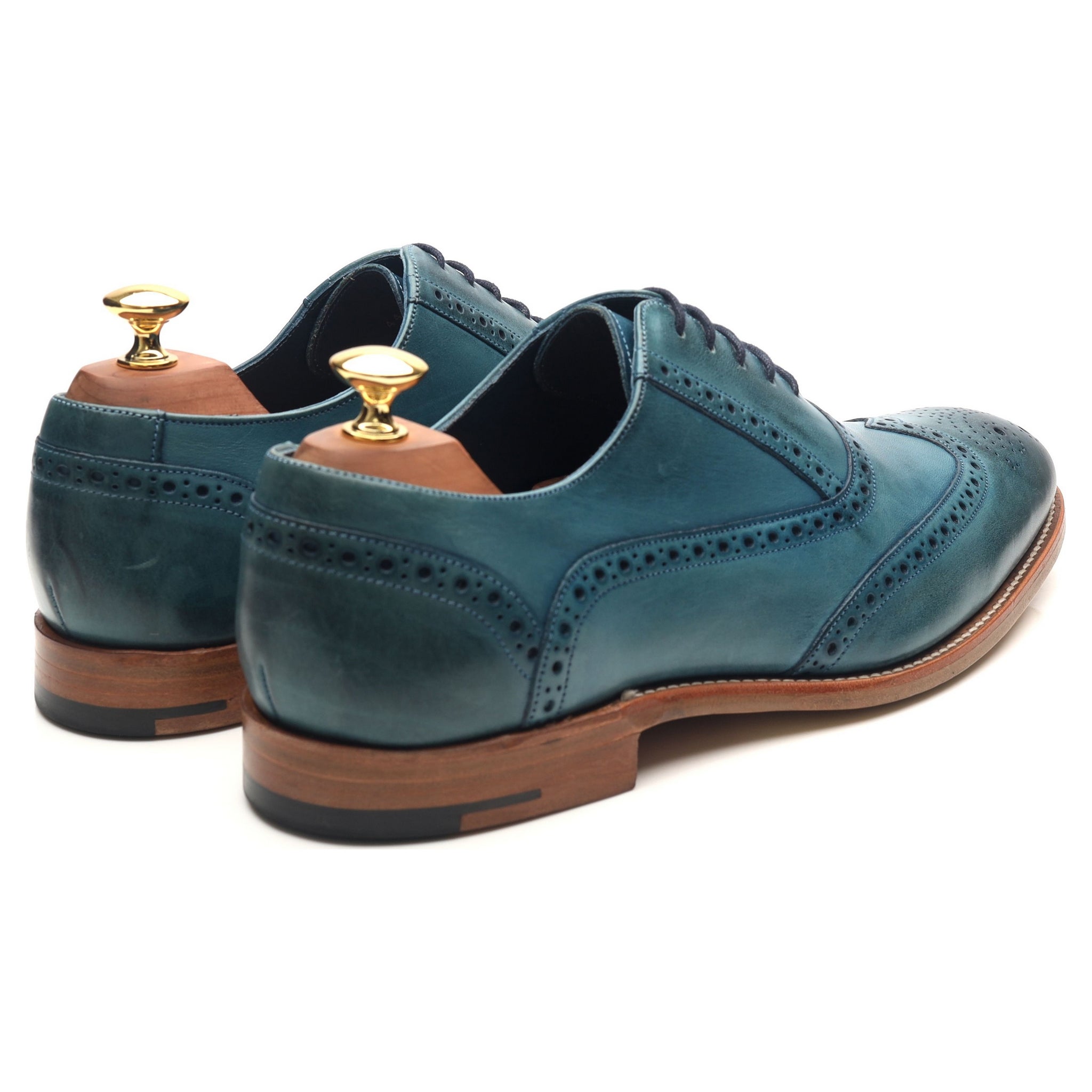 Barker Valiant brogues cuir bleu pointure UK 9