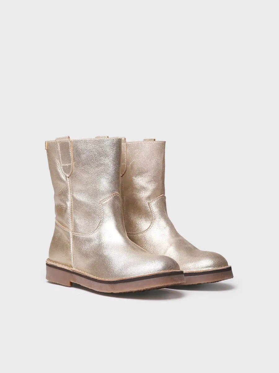 Toni Pons Irun-PL bottines cuir argenté semelle 2,5 cm