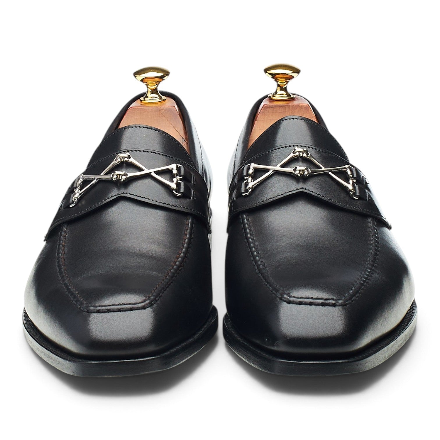 Barker Black Wolfe mocassin cuir noir pointure UK 9.5