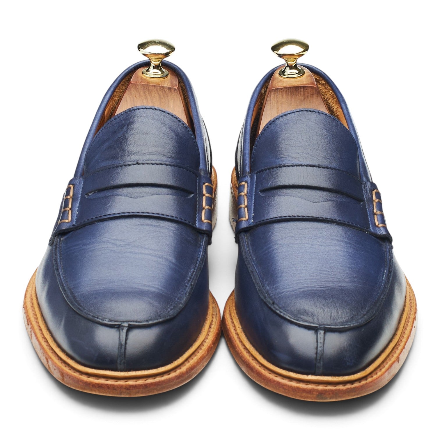 Tricker’s Eva mocassin cuir bleu pointure UK 7.5