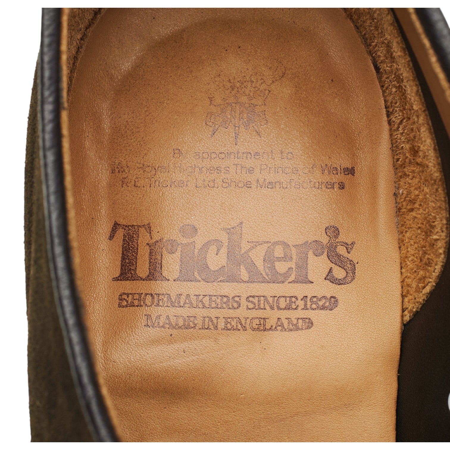 Tricker's Robert derby daim vert pointure UK 9