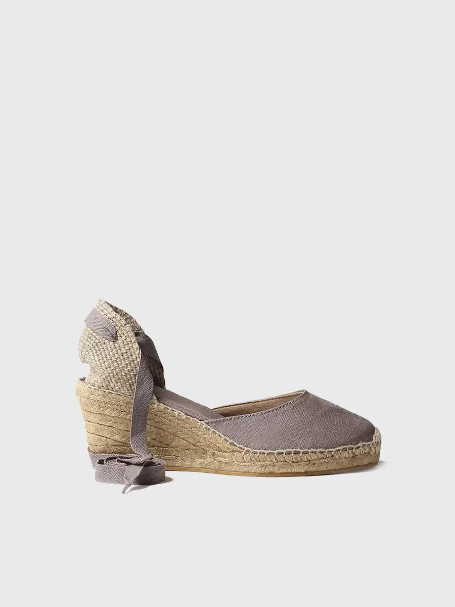 Toni Pons Calonge espadrilles compensées vegan taupe