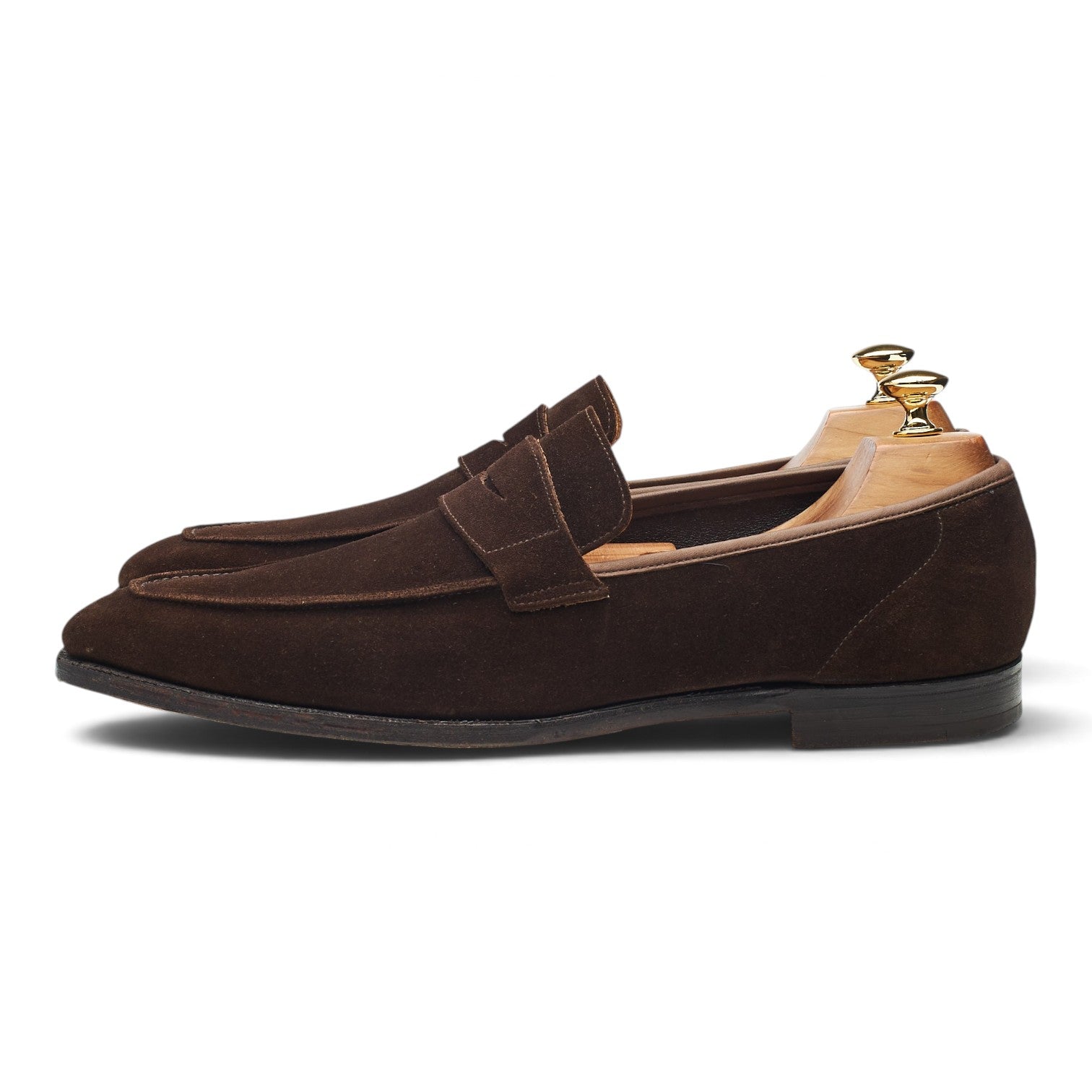 George Cleverley George mocassin suède marron pointure UK 10