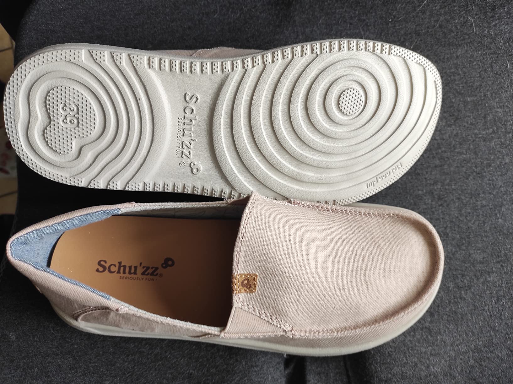 Schu'zz Manon Mocassin Femme Lin et Coton Respirant