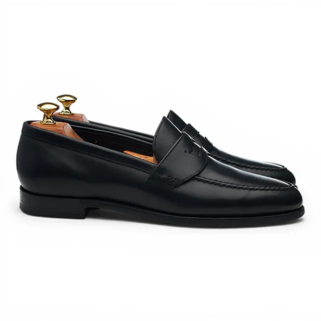 Barker Black Crown mocassins homme cuir noir UK 8.5