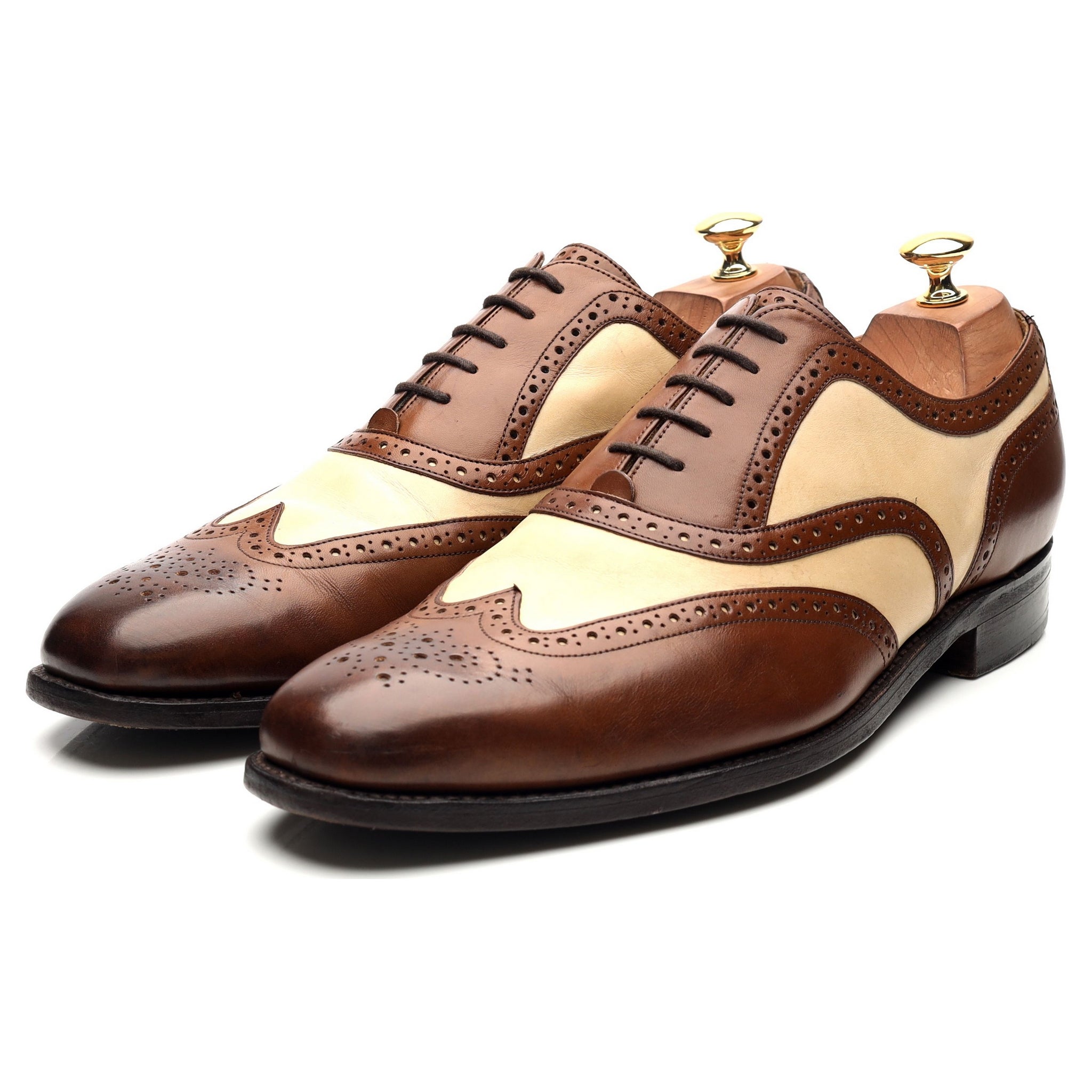 Barker Cambridge richelieu cuir marron beige pointure 9,5