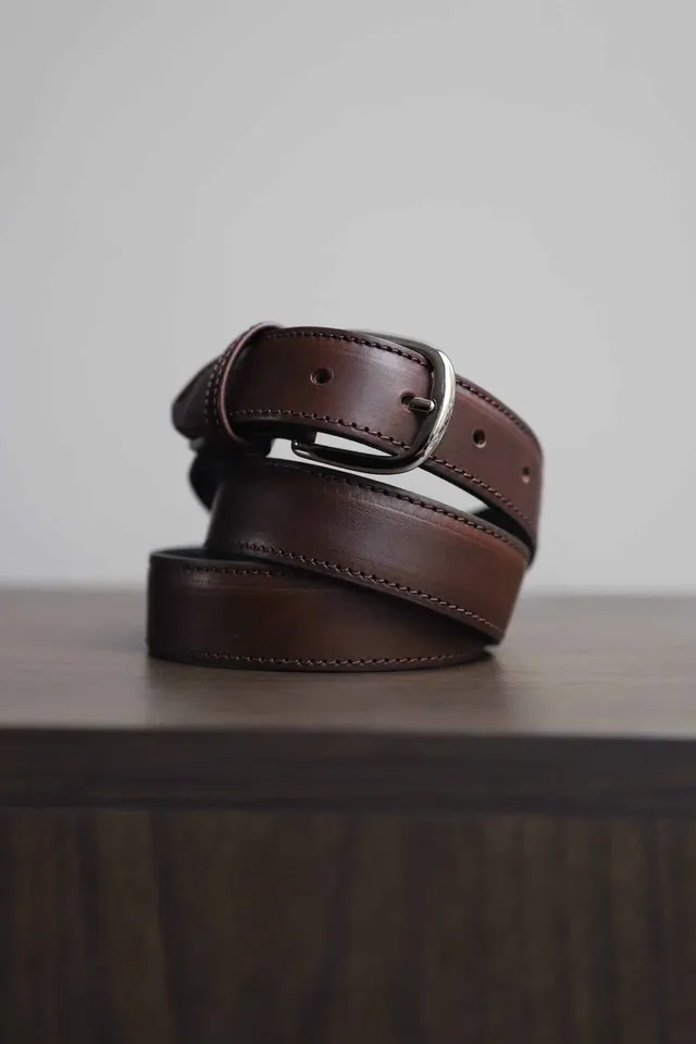 Malfroid Junot ceinture cuir boucle laiton 30mm