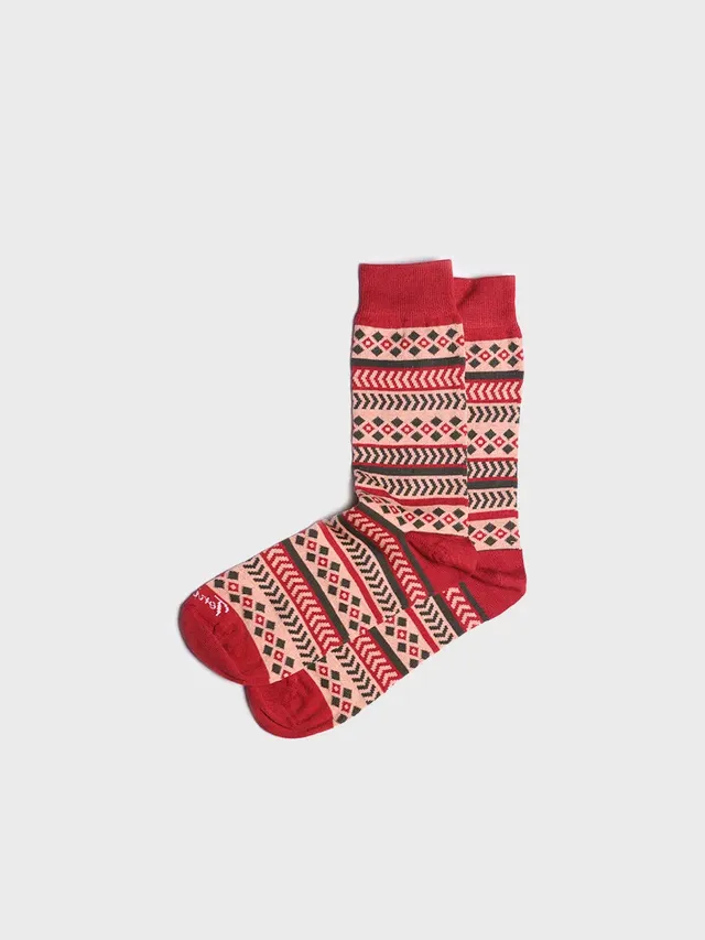 Toni Pons Quel-HK chaussettes coton rayées rouges