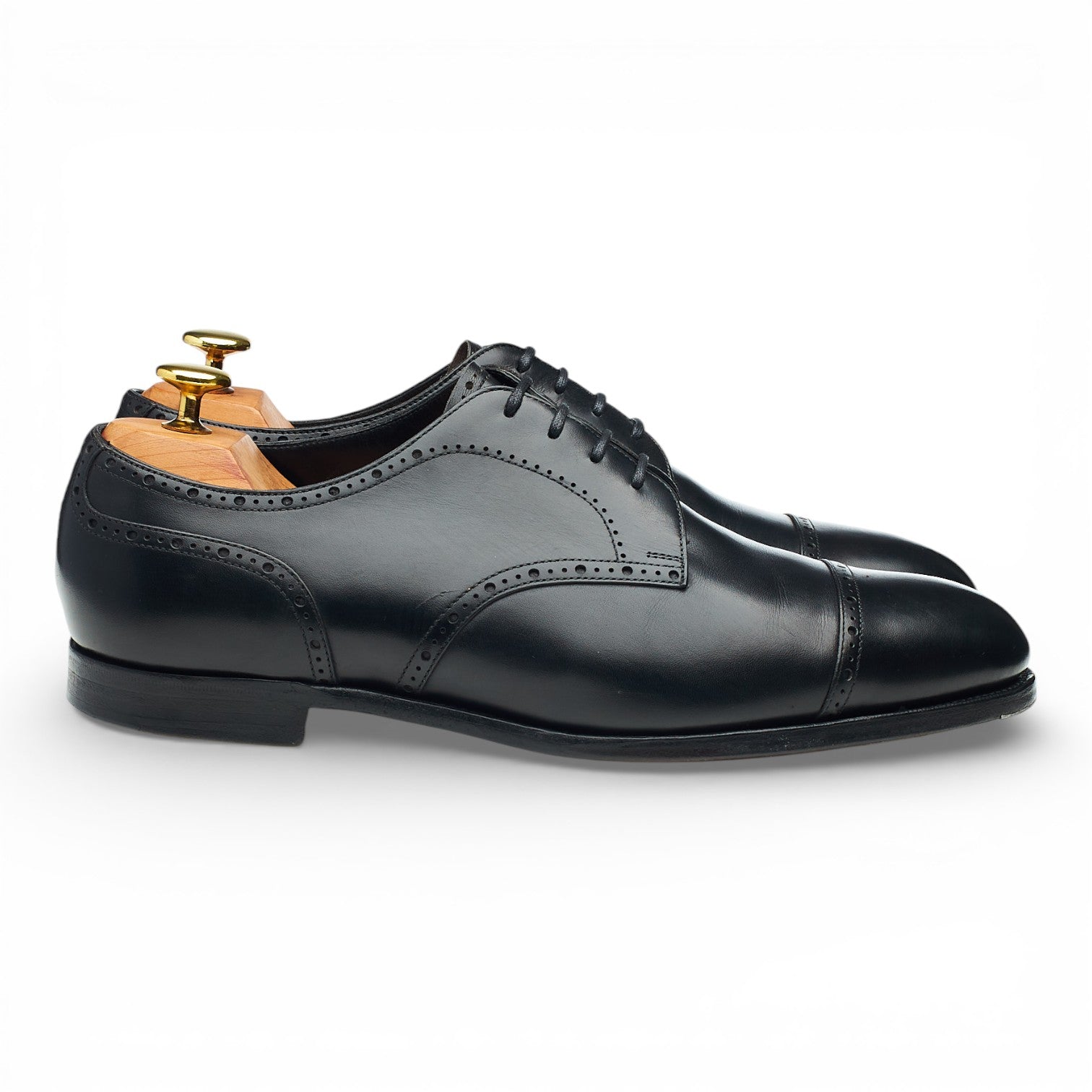 Edward Green derby bout droit cuir noir UK 8