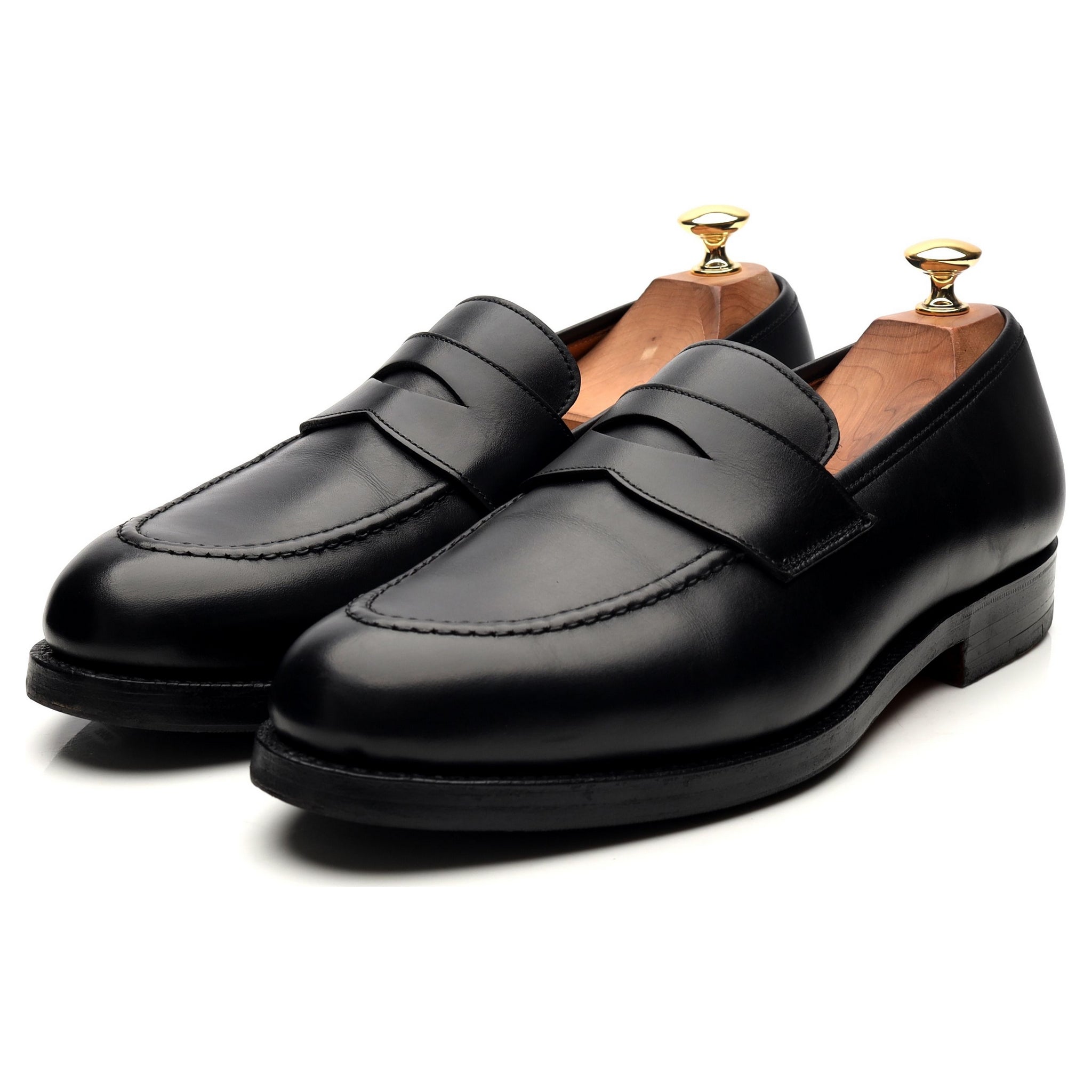 Crockett & Jones Henley mocassin cuir noir UK 9 penny