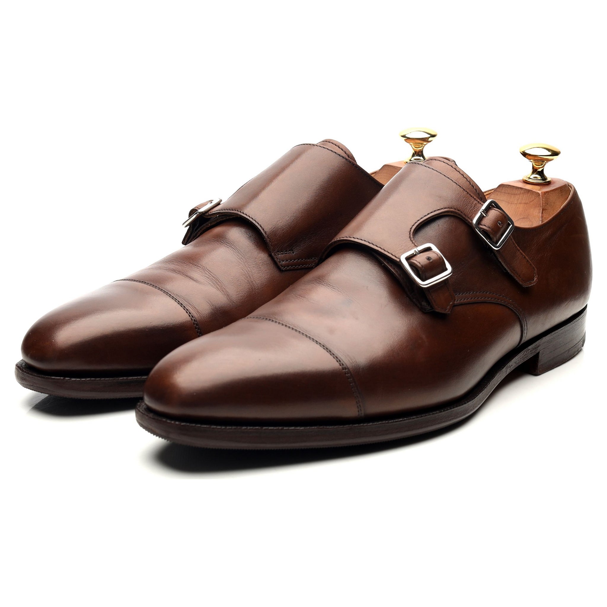 Crockett & Jones Lowndes monk-strap cuir marron UK 9.5