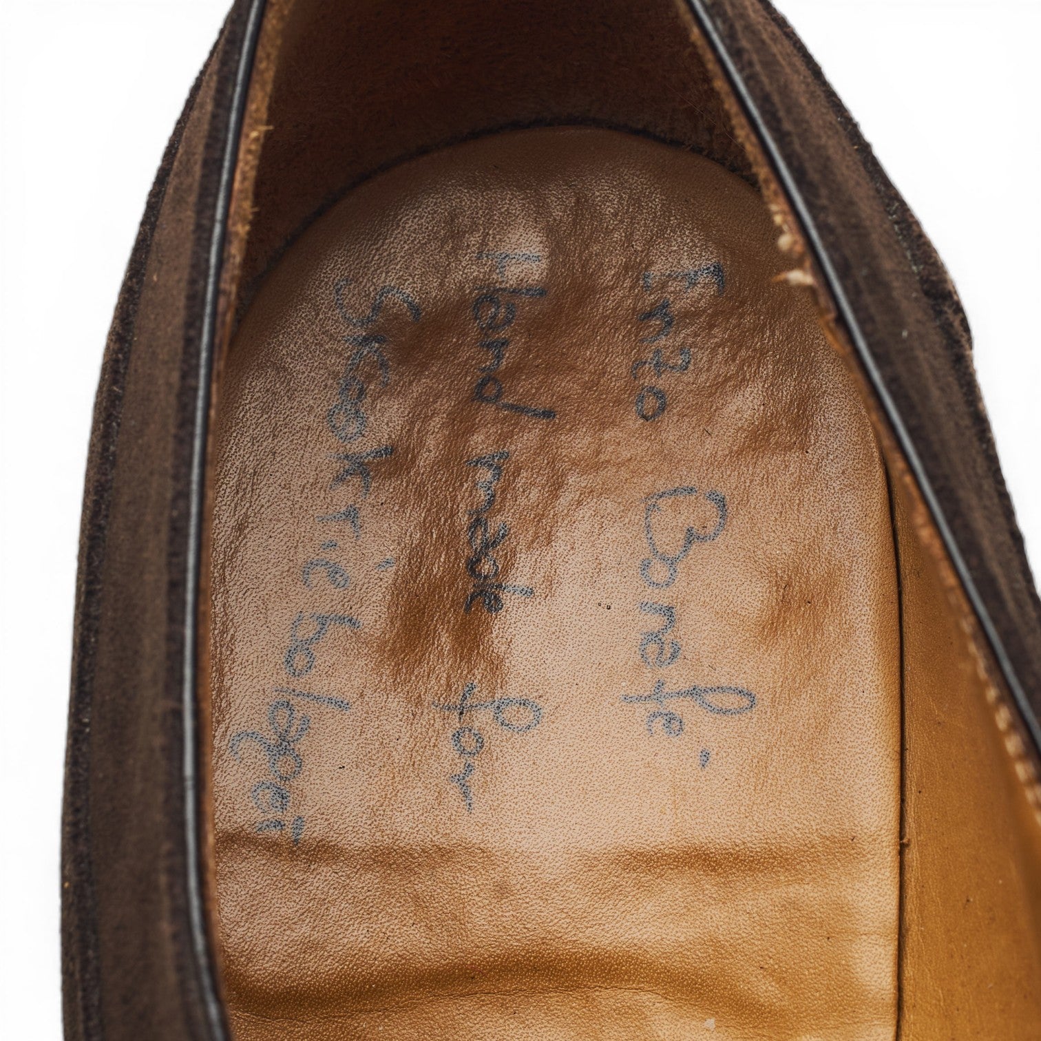 Enzo Bonafe derby cuir suède marron pointure UK 8,5